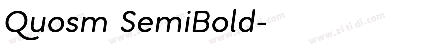 Quosm SemiBold字体转换